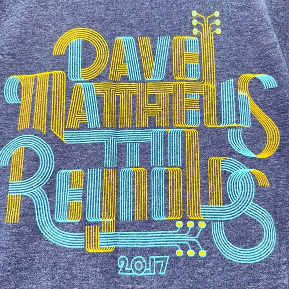 Dave Matthews & Tim Reynolds 2017 Tour T-Shirt Bella Canvas Blue size Large - Picture 1 of 5